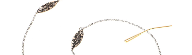 Fashion Silver Iron Flower Necklace Necklace Chain Dual Purpose,Sunglasses Chain