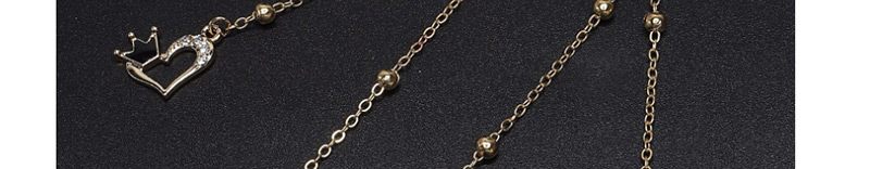 Fashion Gold Crown Rhinestone Beaded Metal Chain,Sunglasses Chain