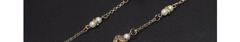 Fashion Gold Lantern Chain Rhinestone Pearl Ball Glasses Chain,Sunglasses Chain