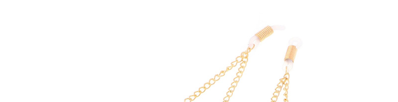 Fashion Gold Non-slip Metal Eucalyptus Chain,Sunglasses Chain