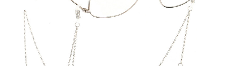 Fashion Silver Transparent Rhinestone Non-slip Triangle Glasses Chain,Sunglasses Chain