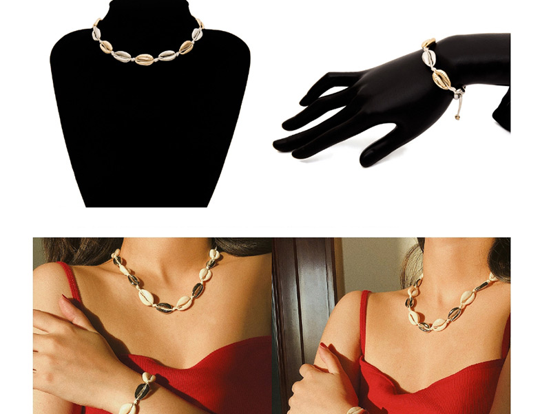 Fashion Alloy Color Mixing Bracelet Geometric Adjustable Shell Necklace,Fashion Bracelets