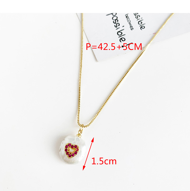 Fashion Gold Copper-studded Zircon Sun Pearl Necklace,Necklaces