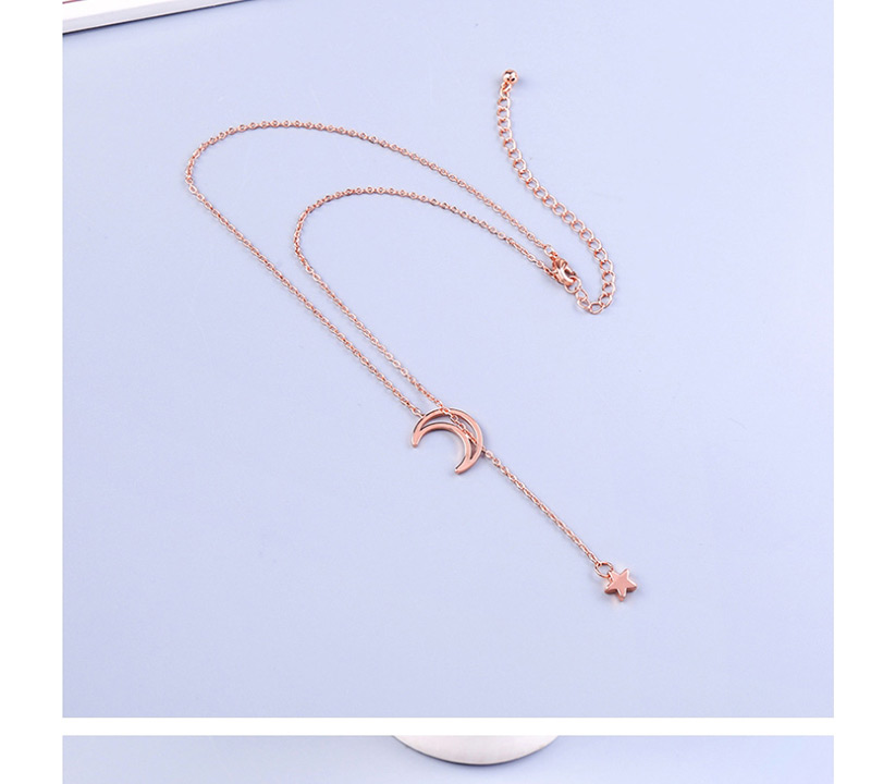 Fashion Gold Alloy Star Star Moon Necklace,Pendants