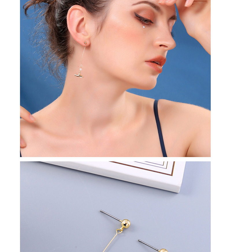 Fashion Gold Alloy Fishtail Fish Scale Sequin Earrings,Drop Earrings