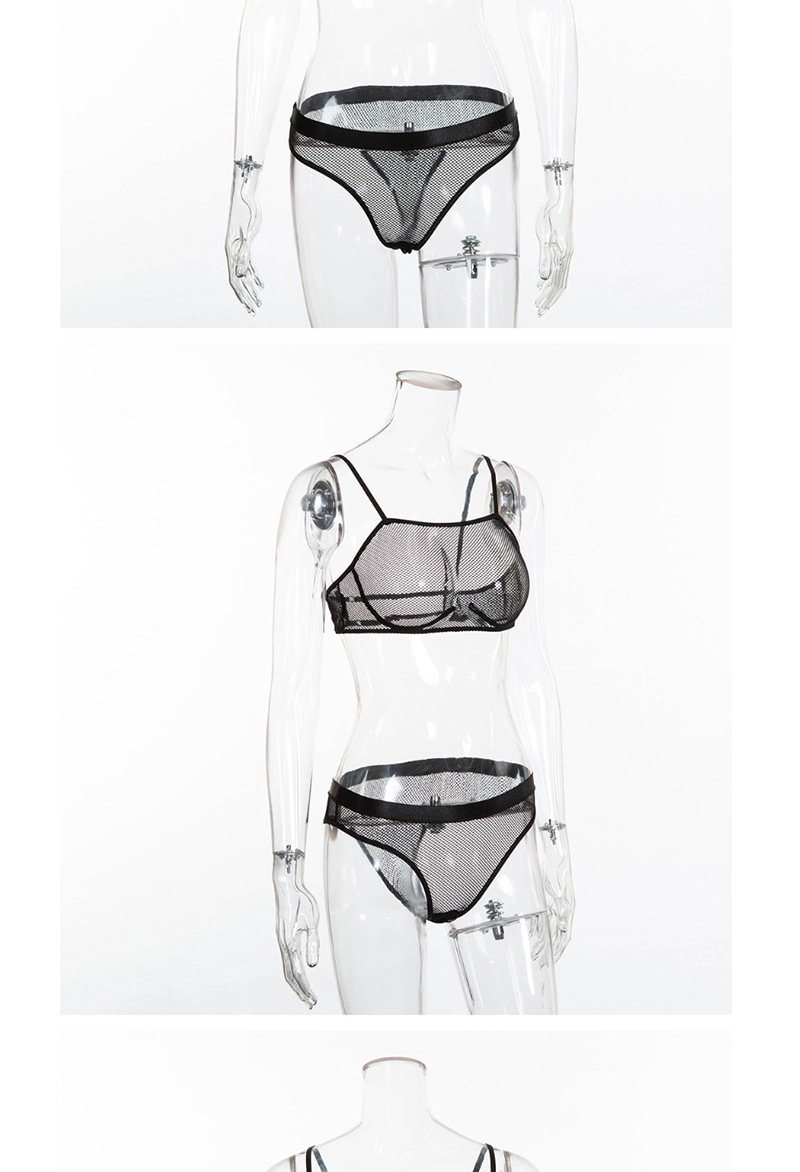 Fashion Black Grid Camisole Appeal Set,SLEEPWEAR & UNDERWEAR