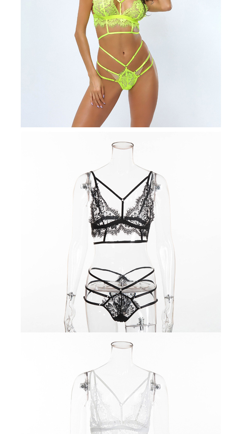 Fashion Black Cross Lace Stitching Lingerie Set,SLEEPWEAR & UNDERWEAR
