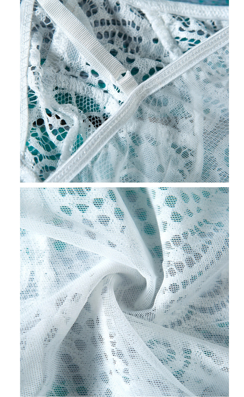 Fashion White Lace Mesh Yarn Stitching Solid Color Sling Sexy Jumpsuit,SLEEPWEAR & UNDERWEAR
