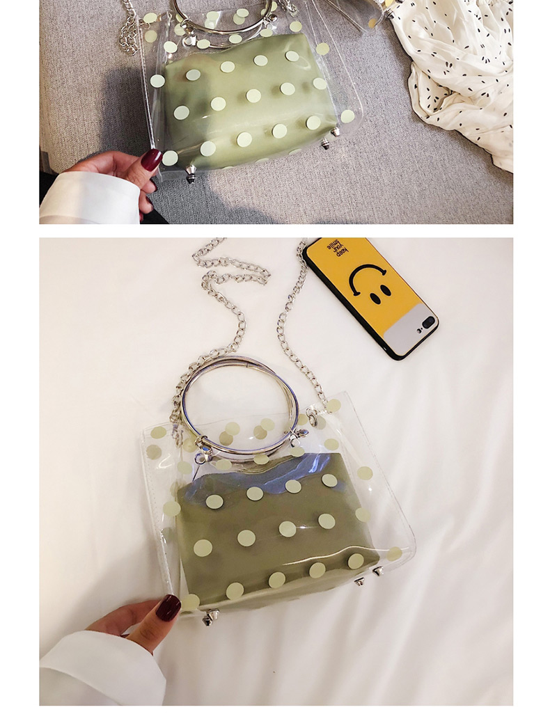 Fashion Green Vc Transparent Mother Portable Messenger Bag,Handbags