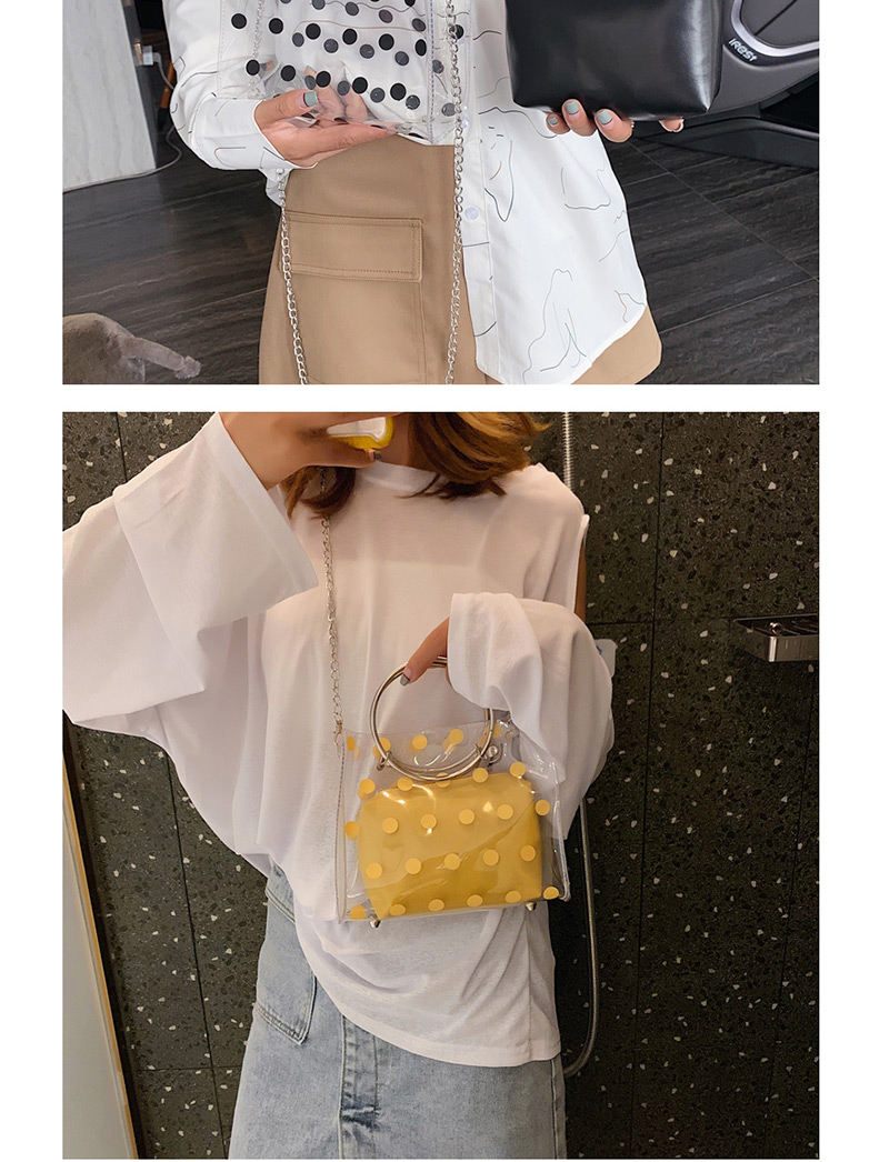Fashion Yellow Vc Transparent Mother Portable Messenger Bag,Handbags