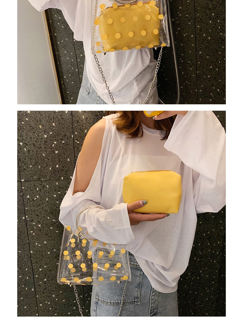 Fashion Black Vc Transparent Mother Portable Messenger Bag,Handbags