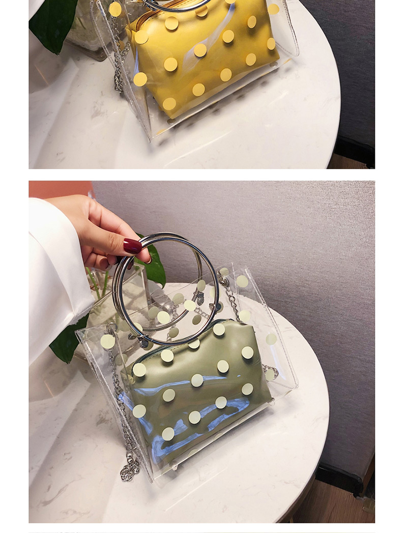 Fashion Green Vc Transparent Mother Portable Messenger Bag,Handbags