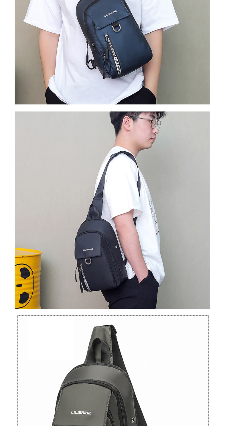 Fashion Gray Nylon One-shoulder Crossbody Chest Bag,Shoulder bags