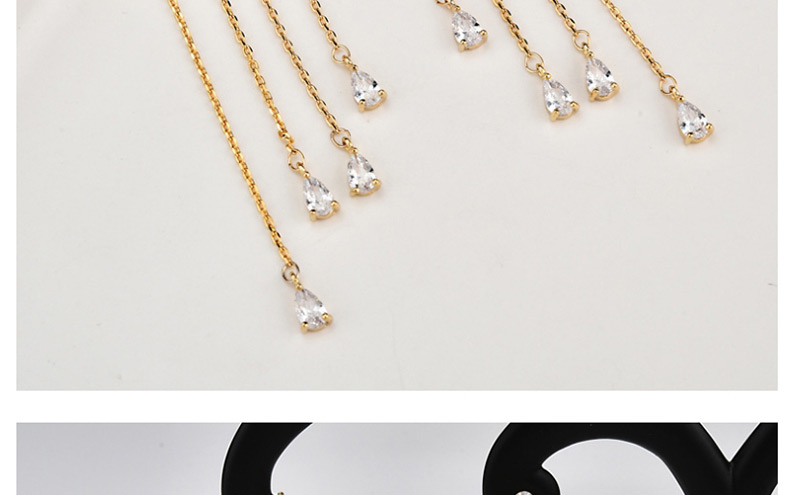 Fashion Gold  Silver Needle Snail Cherry Fringed Diamond Earrings,Earrings
