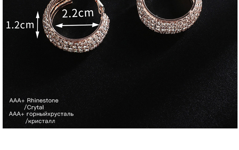 Fashion Gold Claw Chain Multi-row Diamond Earrings,Hoop Earrings
