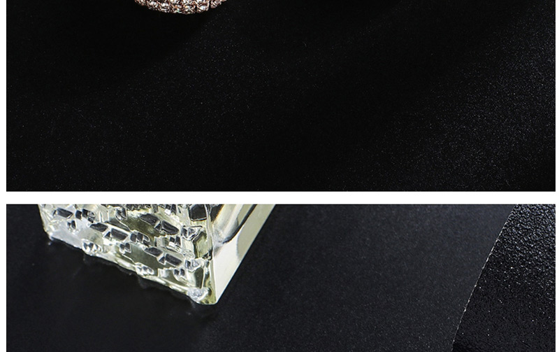 Fashion Rose Gold Claw Chain Multi-row Diamond Earrings,Hoop Earrings