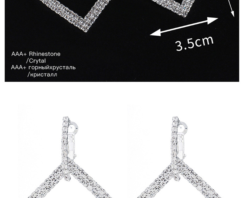 Fashion Gold + Diamond  Silver Studded Diamond Star Earrings,Drop Earrings