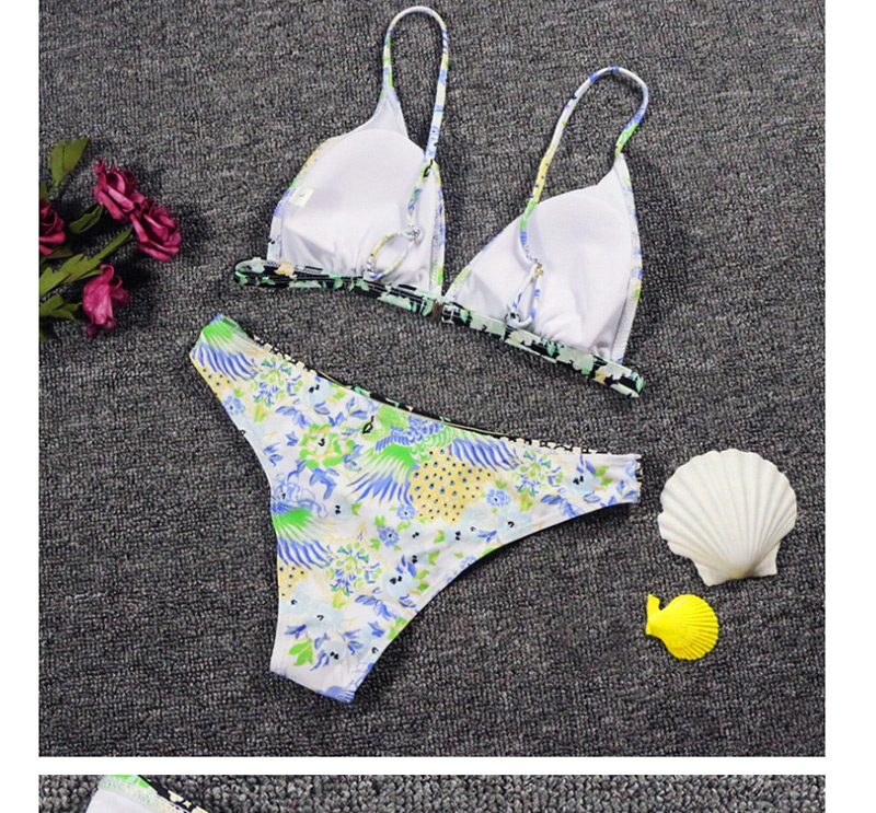Fashion Color Printed Quick-drying Split Swimsuit,Bikini Sets