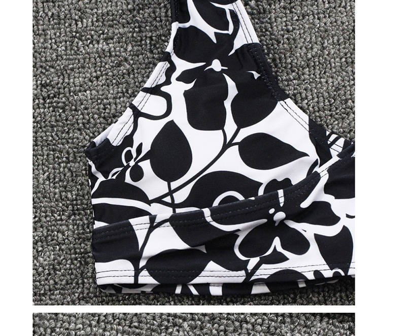 Fashion Black Printed Split Swimsuit,Bikini Sets