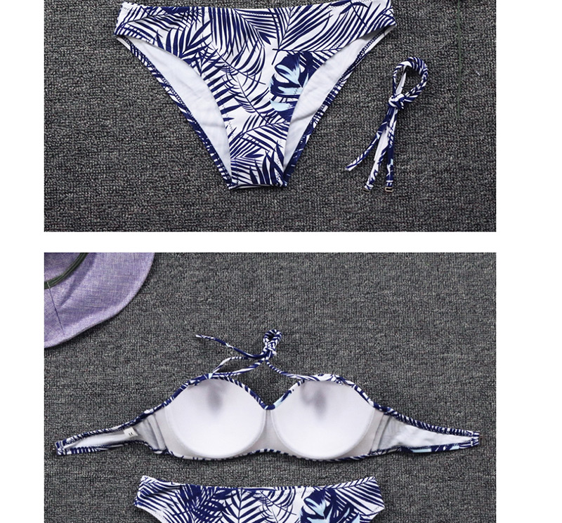 Fashion White Hanging Neck Hard Pack Split Swimsuit,Bikini Sets