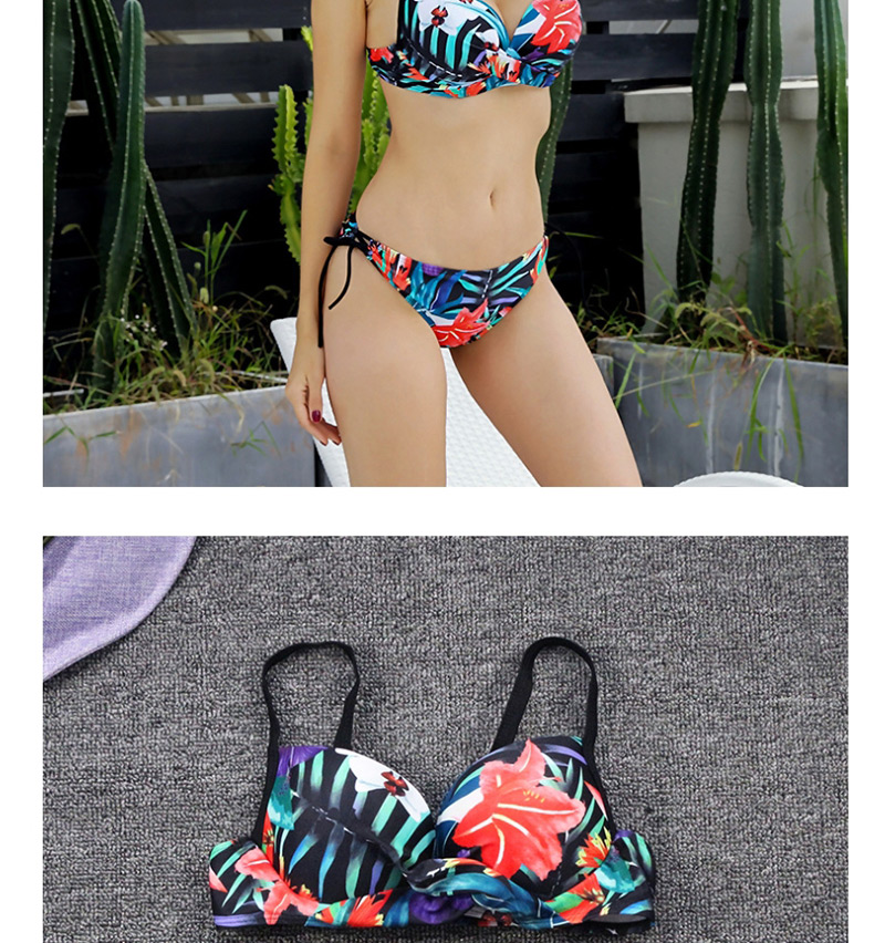 Fashion Black Flower Print Bikini,Bikini Sets