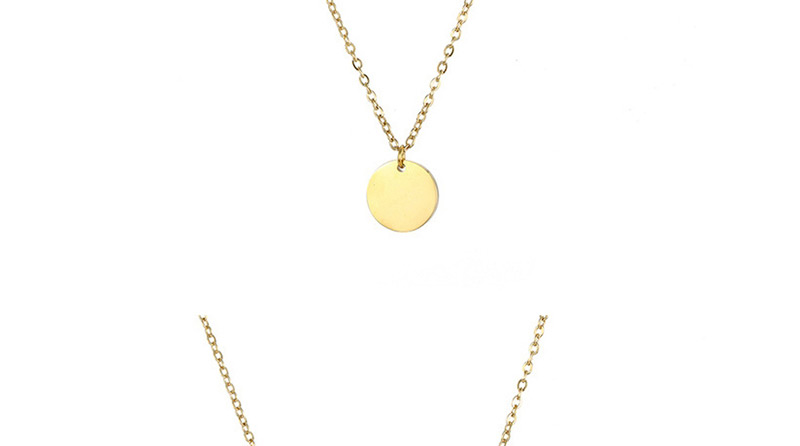 Fashion Gold Double Pearl Stainless Steel Necklace,Necklaces