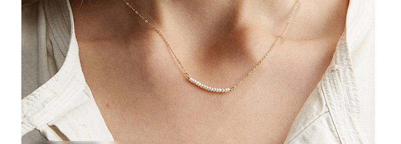Fashion Gold Pearl Stainless Steel Necklace,Necklaces