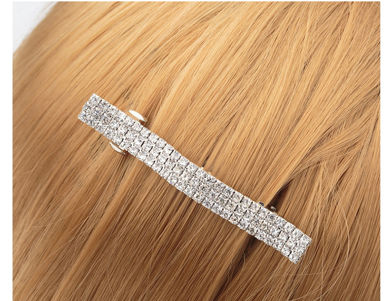 Fashion Silver Wavy Diamond Hair Clip,Hairpins