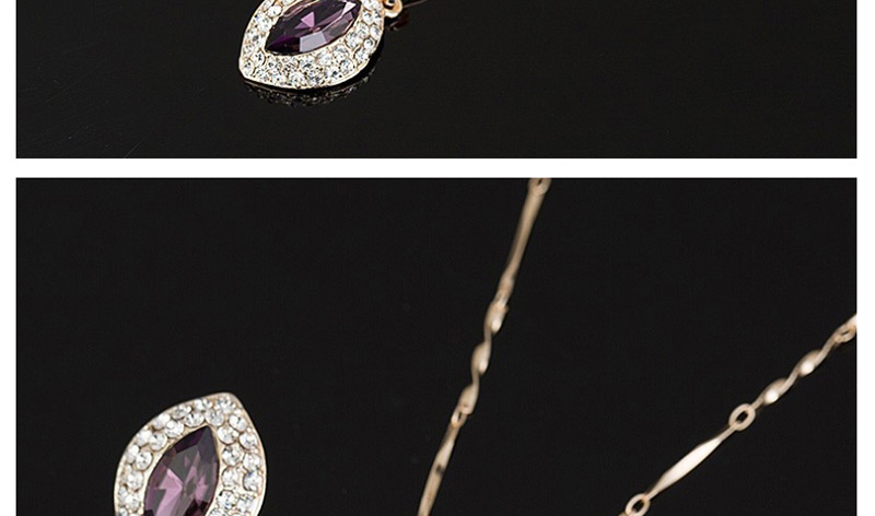 Fashion Green Diamond Necklace Earring Set,Jewelry Sets