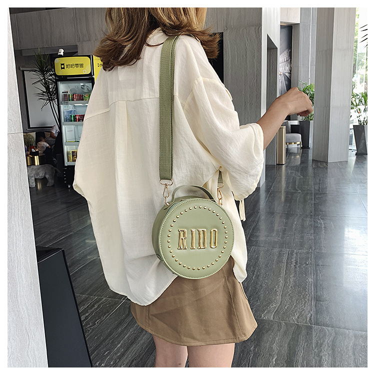 Fashion White Studded Letter Crossbody Shoulder Bag,Handbags