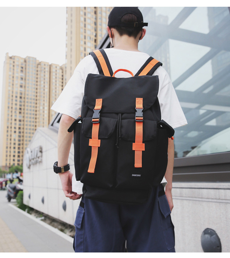 Fashion Black Ribbon Socket Backpack,Backpack