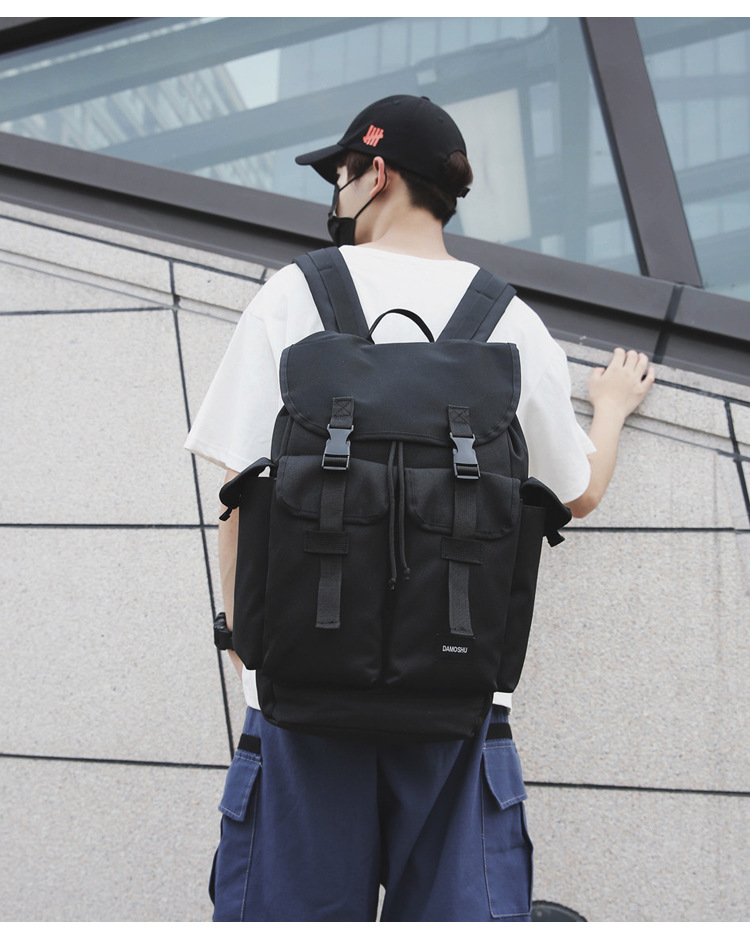 Fashion Black Ribbon Socket Backpack,Backpack