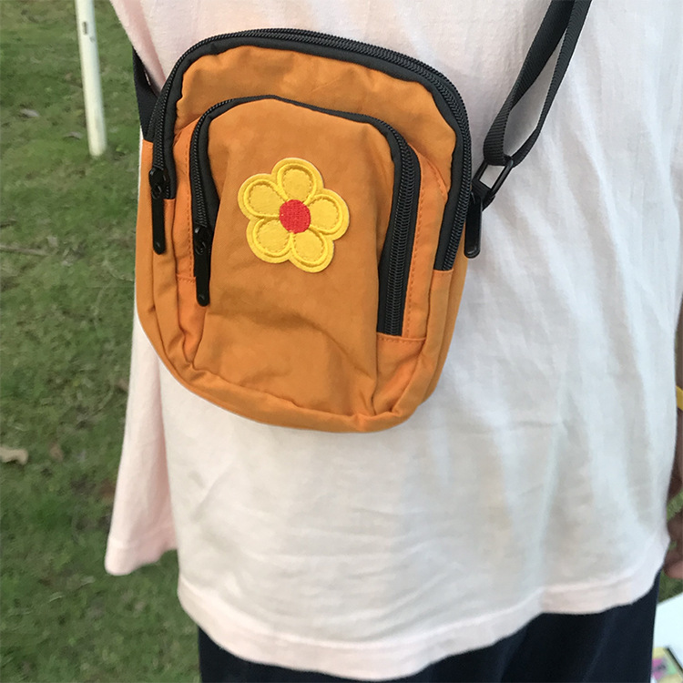 Fashion Orange Flower Crossbody Shoulder Bag,Shoulder bags