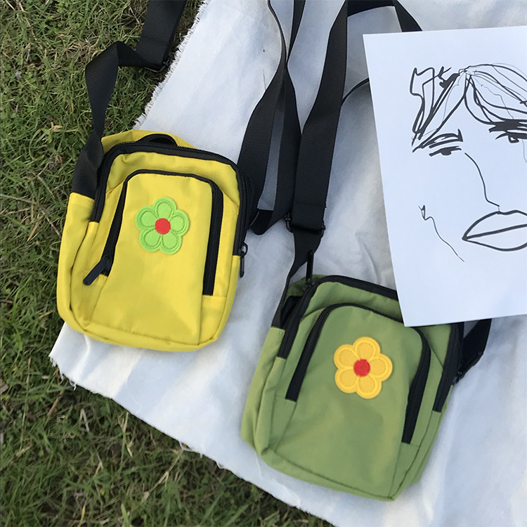 Fashion Green Flower Crossbody Shoulder Bag,Shoulder bags