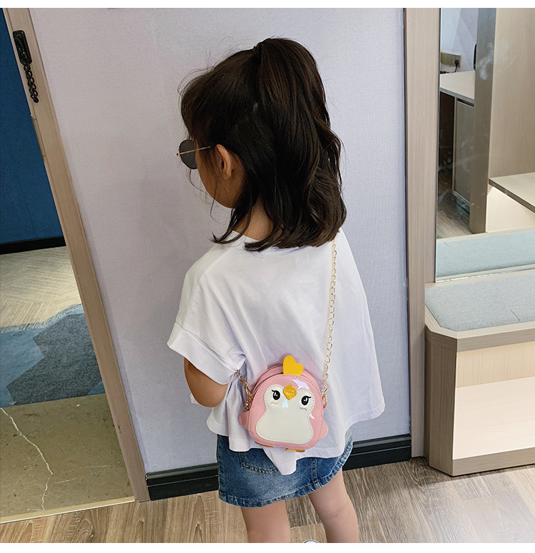 Fashion Pink Cartoon Chick Child Shoulder Messenger Bag,Shoulder bags