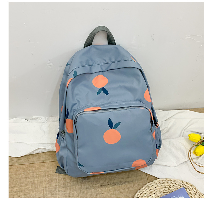 Fashion Black Fruit Print Backpack,Backpack