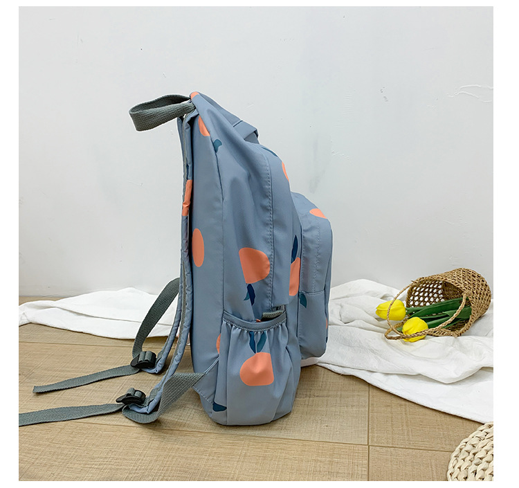 Fashion Lake Blue Fruit Print Backpack,Backpack