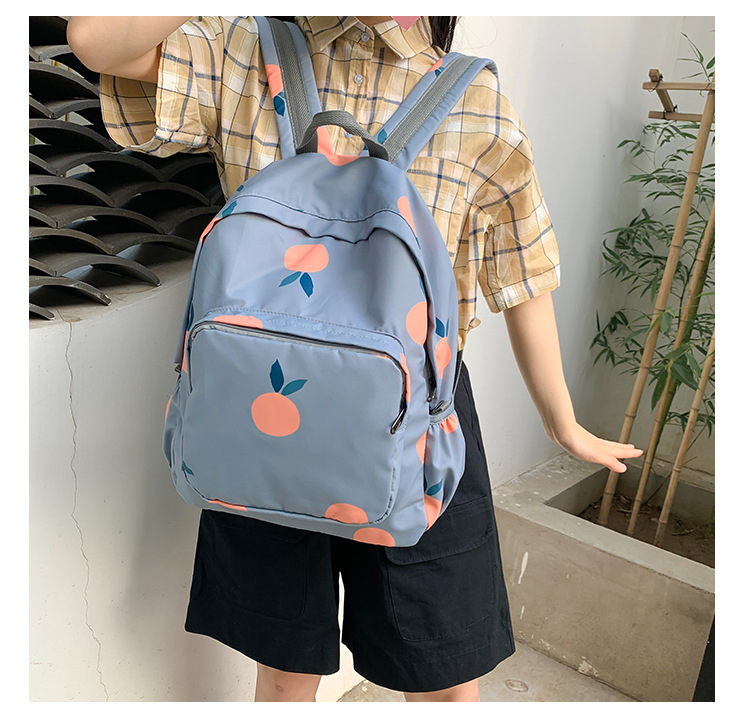 Fashion Sky Blue Fruit Print Backpack,Backpack