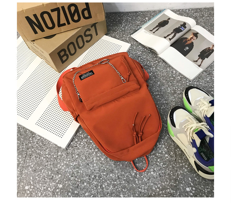 Fashion Orange Metal Chain Backpack,Backpack