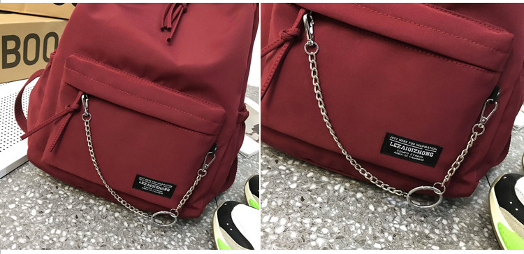 Fashion Red Metal Chain Backpack,Backpack