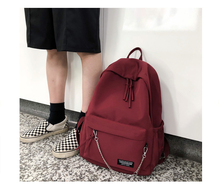 Fashion Red Metal Chain Backpack,Backpack