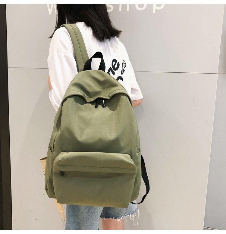 Fashion Black Solid Color Backpack,Backpack