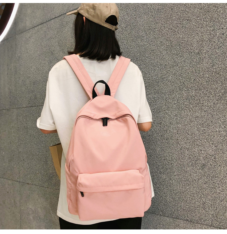 Fashion Black Solid Color Backpack,Backpack