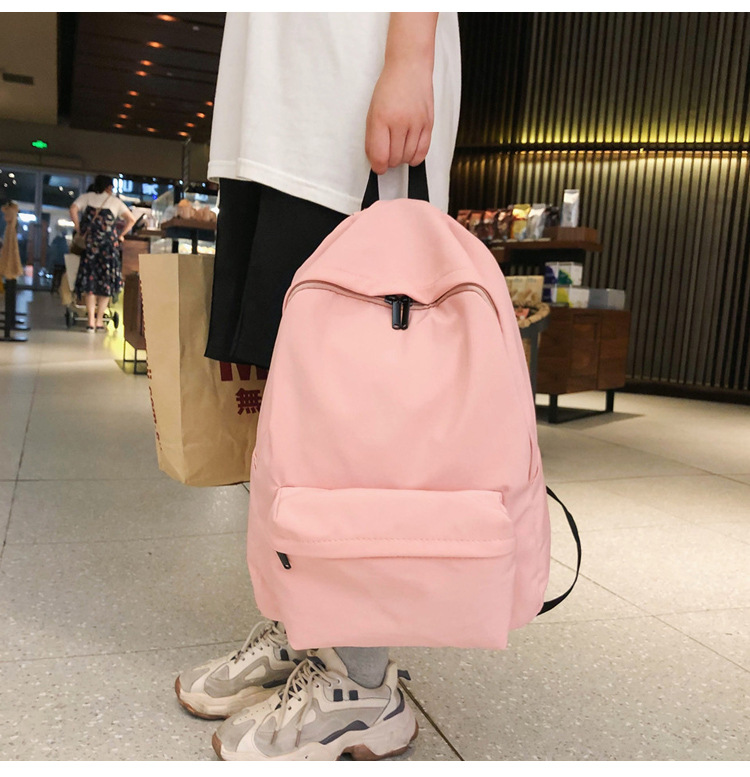 Fashion Pink Solid Color Backpack,Backpack