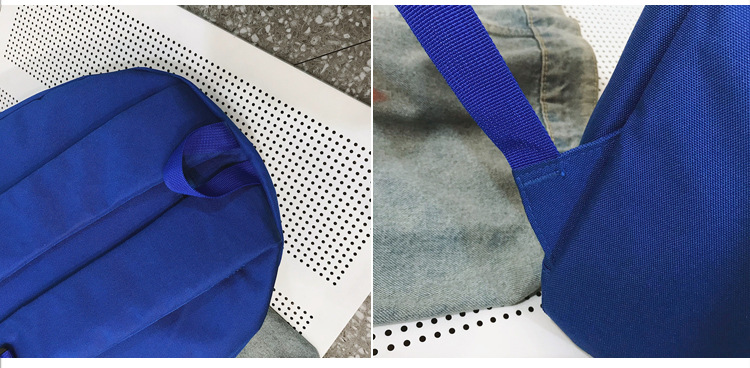 Fashion Blue Letter Printed Canvas Backpack,Backpack