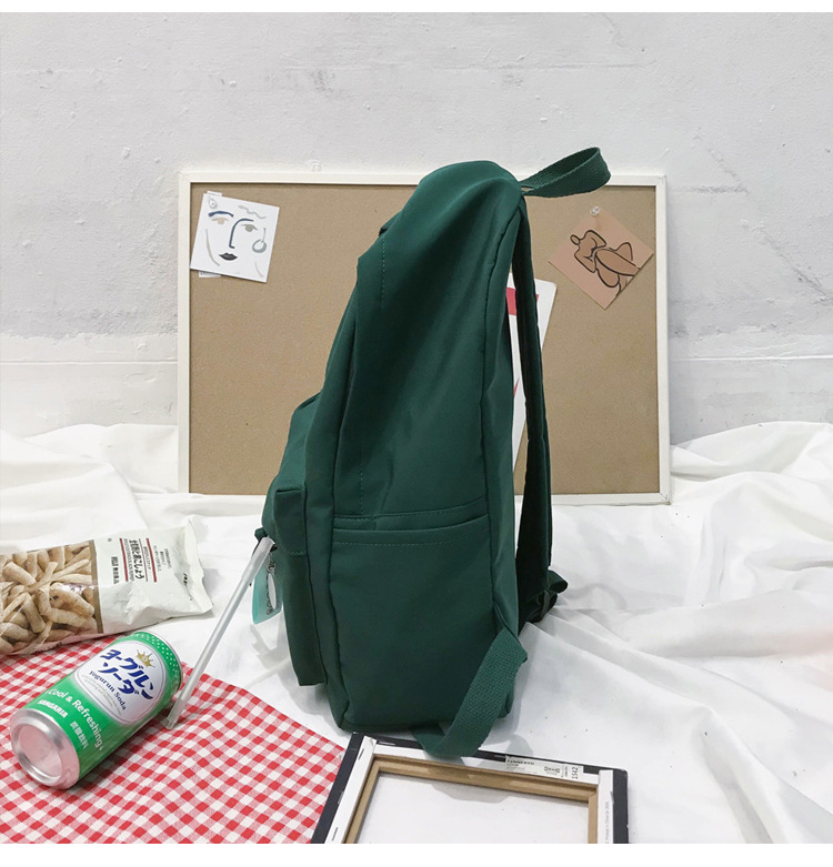 Fashion Green Letter Printed Canvas Backpack,Backpack