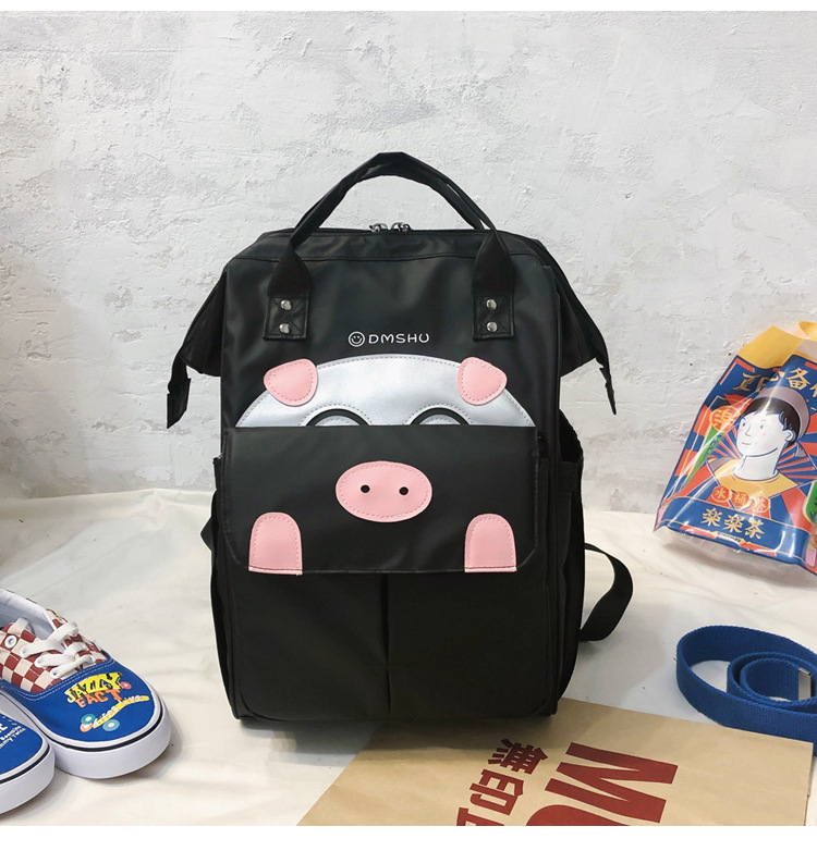 Fashion Orange Cartoon Pig Backpack,Backpack