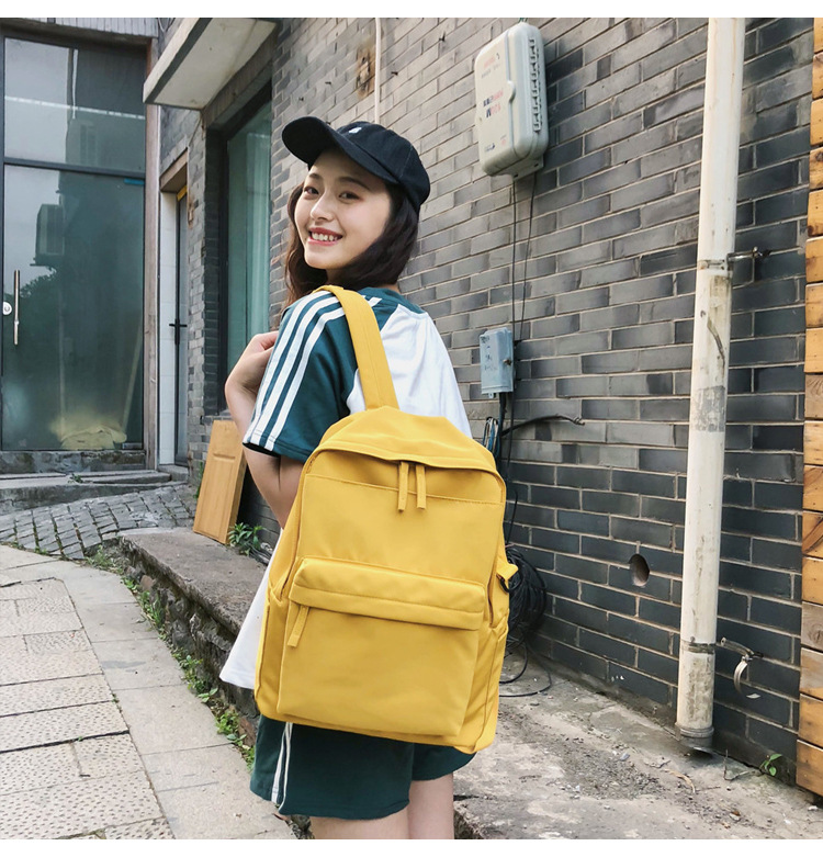 Fashion Yellow Trumpet Stitching Backpack,Backpack