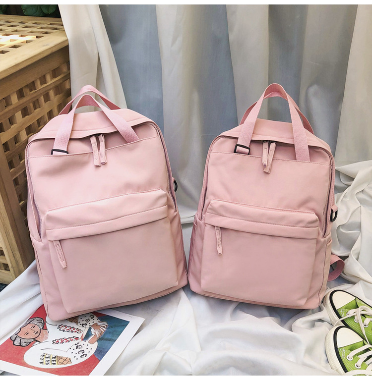 Fashion Pink Large Stitching Backpack,Backpack