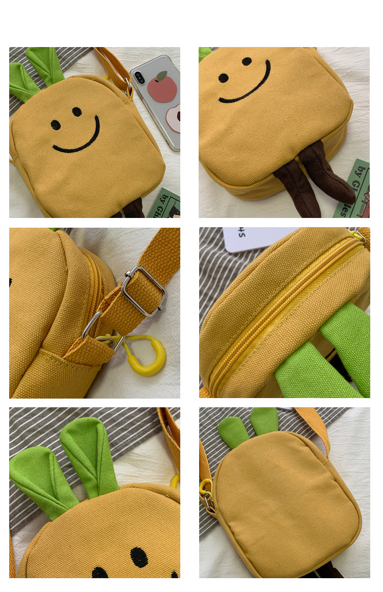 Fashion Yellow Cartoon Printed Ear Shoulder Crossbody Bag,Shoulder bags